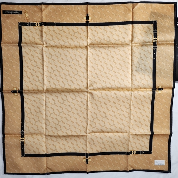 ❤️ YVES SAINT LAURENT SCARF/Handkerchief cotton Brand-new - Picture 5 of 9